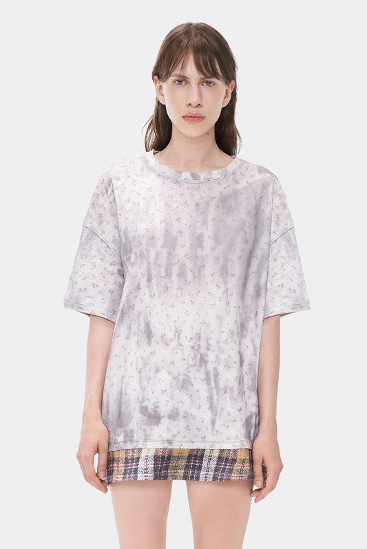 Oversized Bleached Printed T-shirt